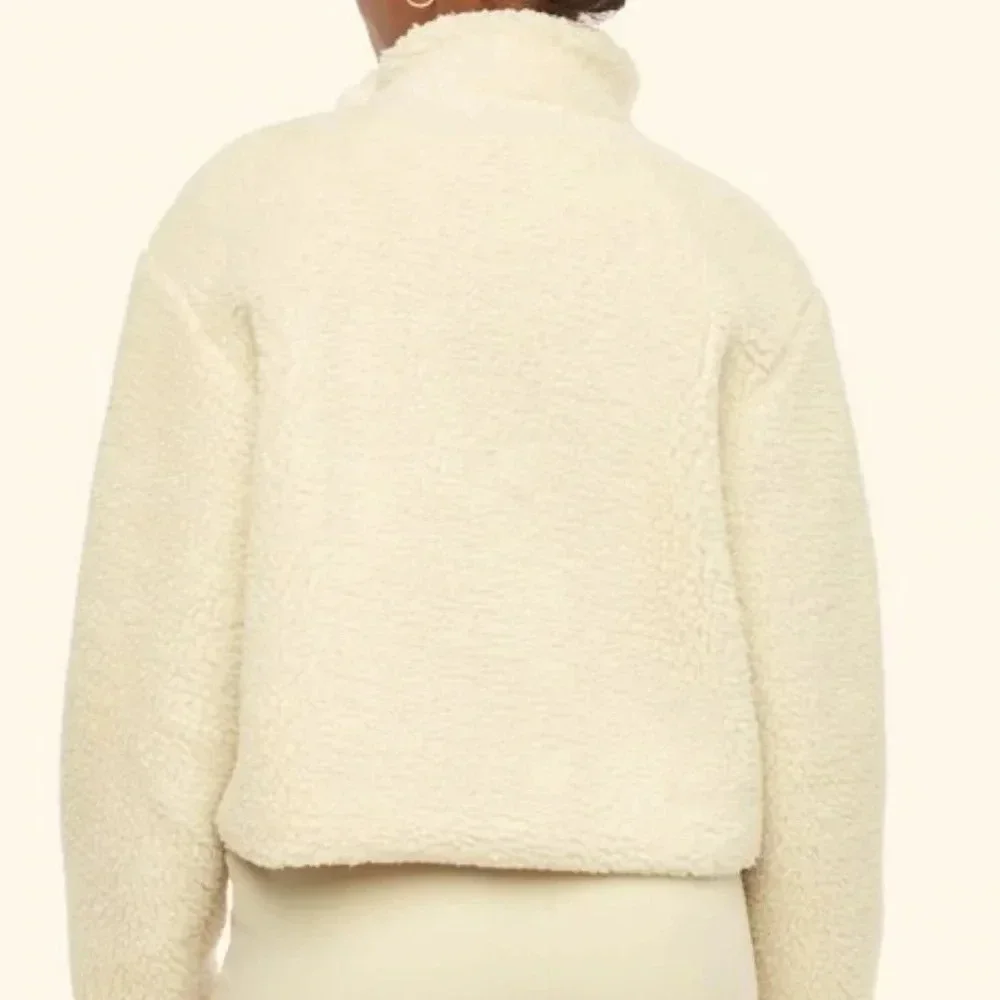 Just Fab faux shearling wrap jacket new with the tag bone white XXL - Picture 4 of 16